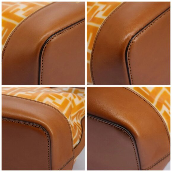 FENDI Zucca Canvas Shoulder Bag Orange Auth - Picture 16 of 16